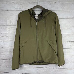 The North Face Olive Hooded Zip Up Jacket